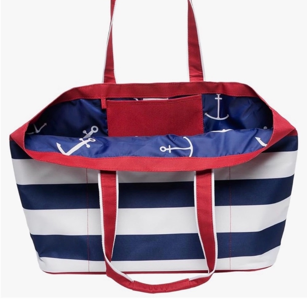 NWT geckobrands Oversized Beach Tote With Five Pockets in Americana